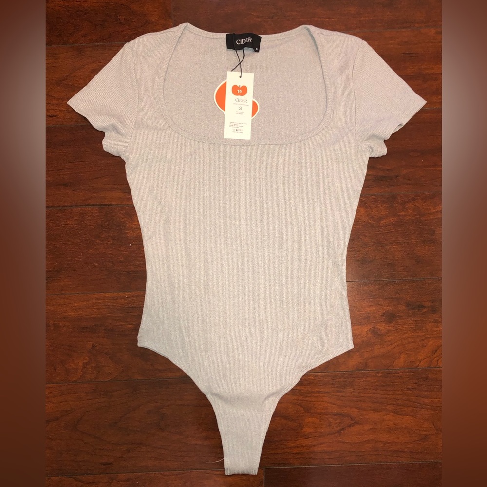 Cider Grey t shirt bodysuit (never worn)